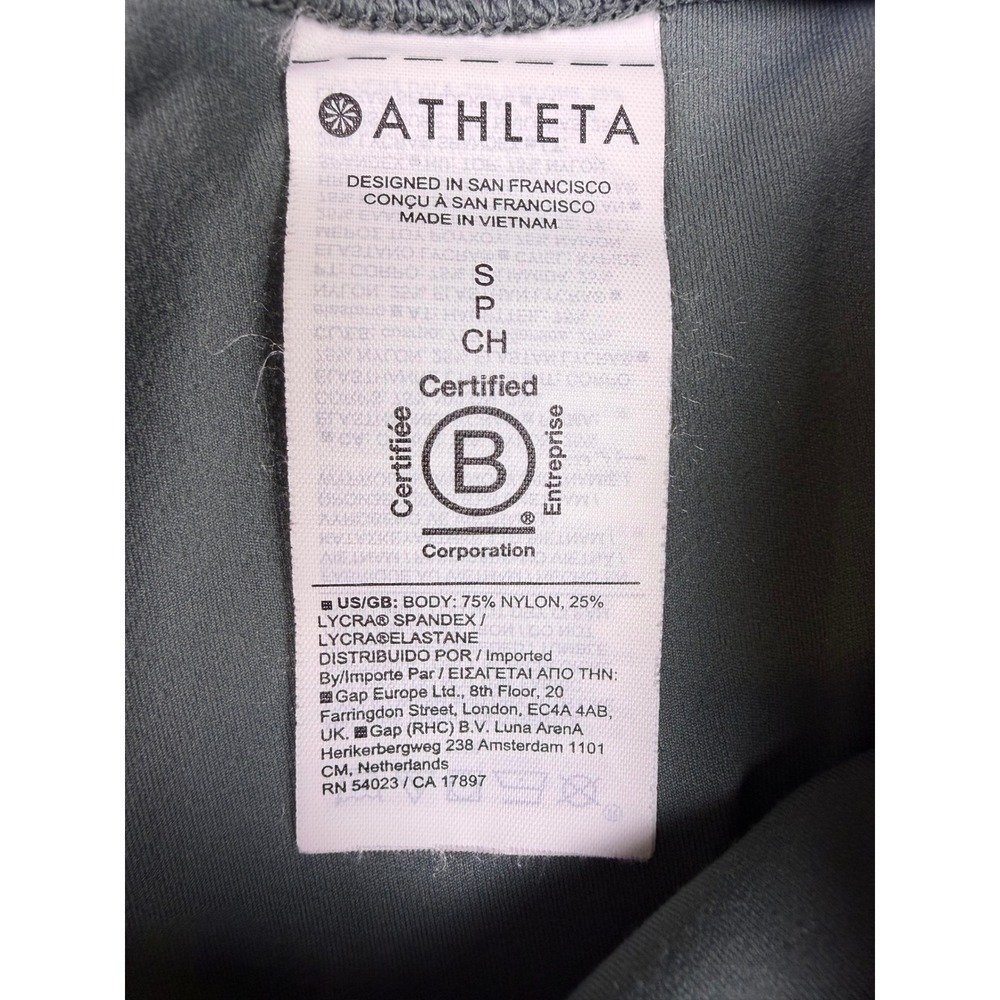 Athleta Transcend Stash Tight Leggings Sage Green/Gray High Rise Small - Picture 6 of 7